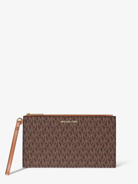 MICHAEL KORS Jet Set Large Signature Logo Wristlet