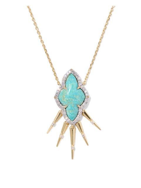 KENDRA SCOTT Abbie 14k Yellow Gold Fringe Short Pendant Necklace