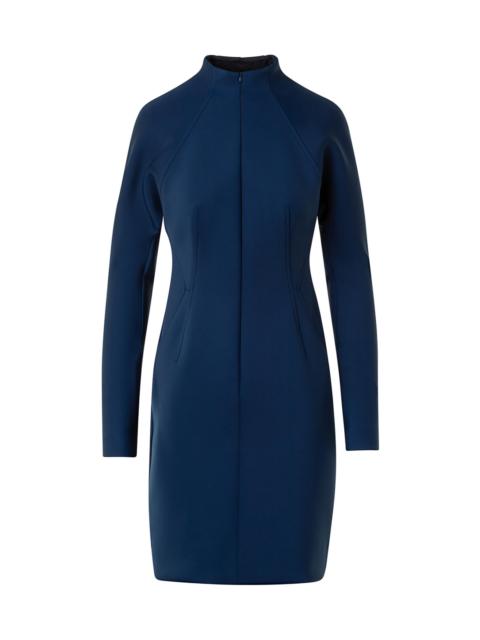 AKRIS Women's Techno Neoprene Minidress - Denim Blue