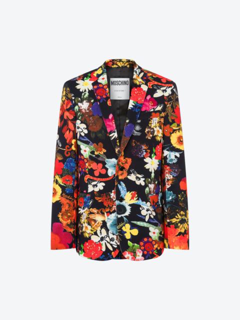 Moschino ALLOVER FLOWERS BULL JACKET