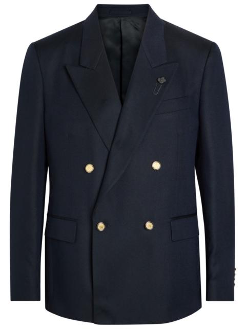 LARDINI Lardini Double-breasted Cashmere and Wool-blend Blazer