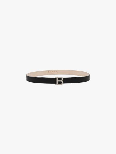 Balmain Black leather B-Belt belt