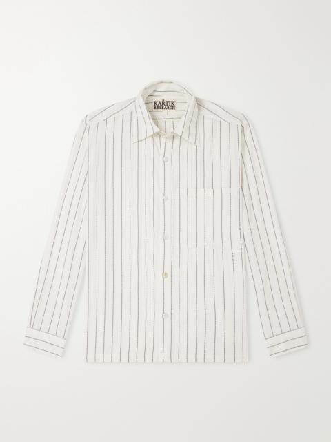 KARTIK RESEARCH Pinstriped Cotton-Canvas Shirt