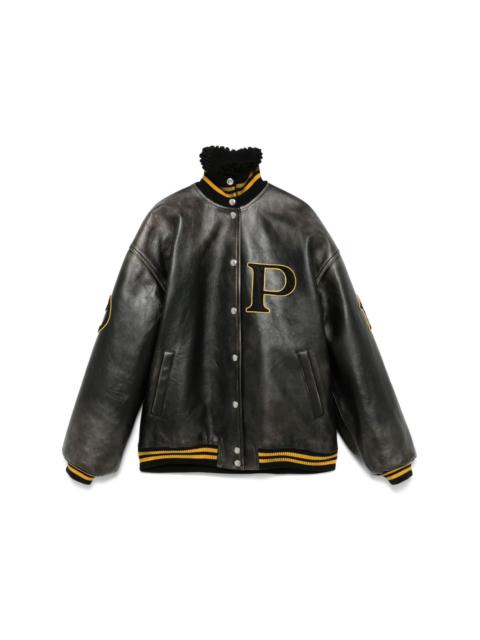 leather bomber jacket