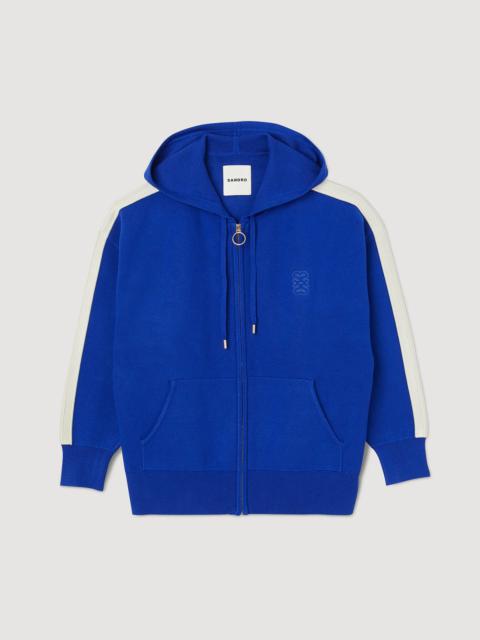 Sandro HOODED ZIP-UP CARDIGAN