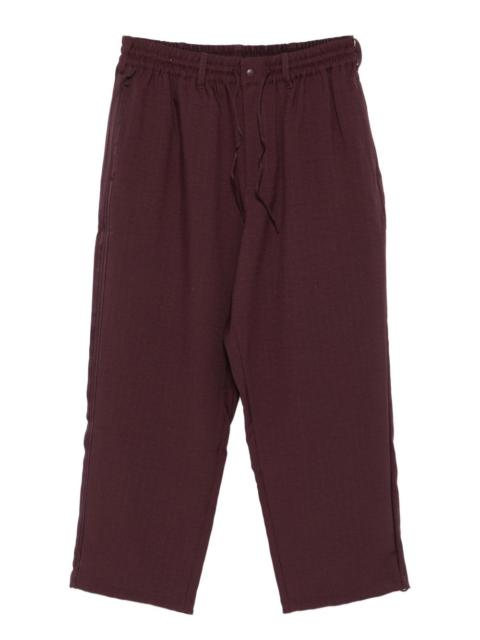 Y-3 drawstring-waist cotton trousers