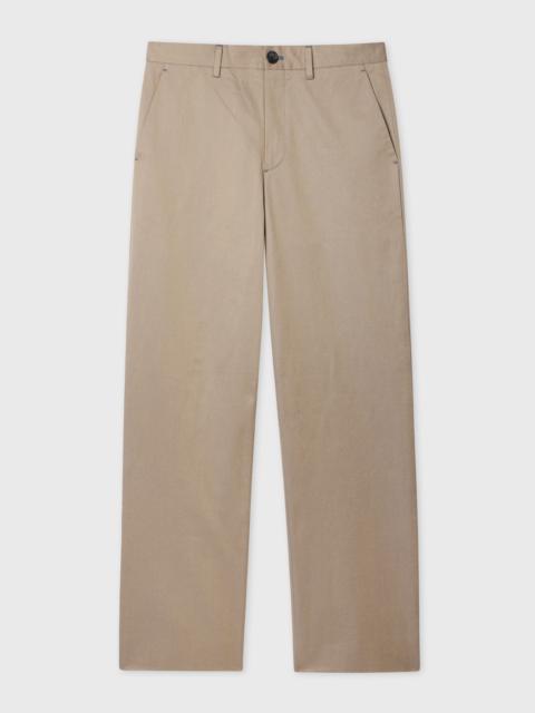 Paul Smith Stone Two-Tone Cotton Twill Chinos