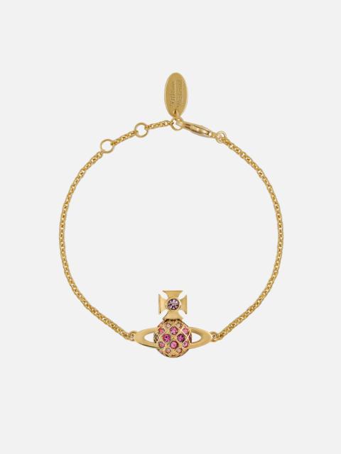 Vivienne Westwood Women's Willa Bas Relief Gold Tone Bracelet - Gold/Pink
