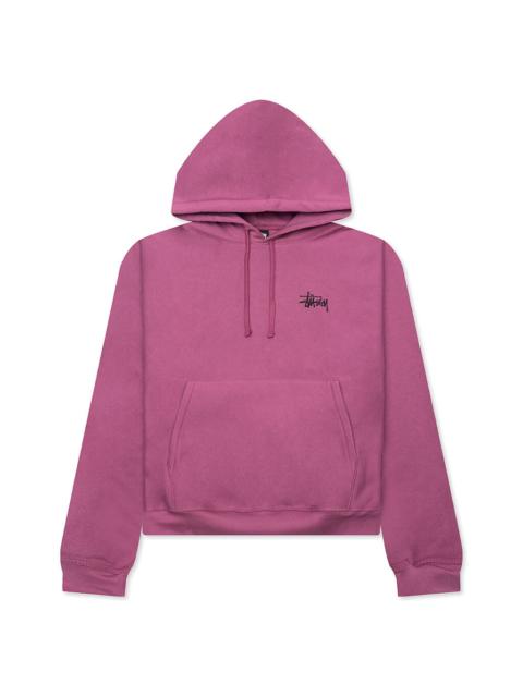 BASIC STUSSY HOODIE - BERRY