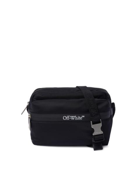 logo-print messenger bag