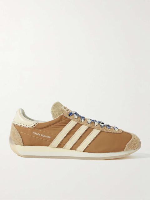 adidas + Wales Bonner Suede-Trimmed Leather Sneakers