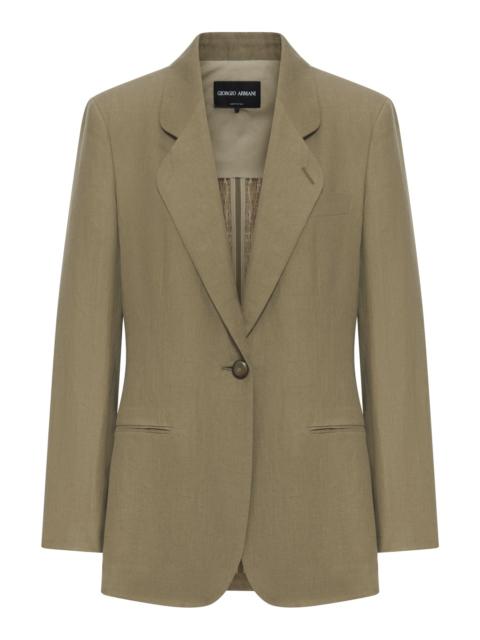 SINGLE-BREASTED LINEN BLAZER