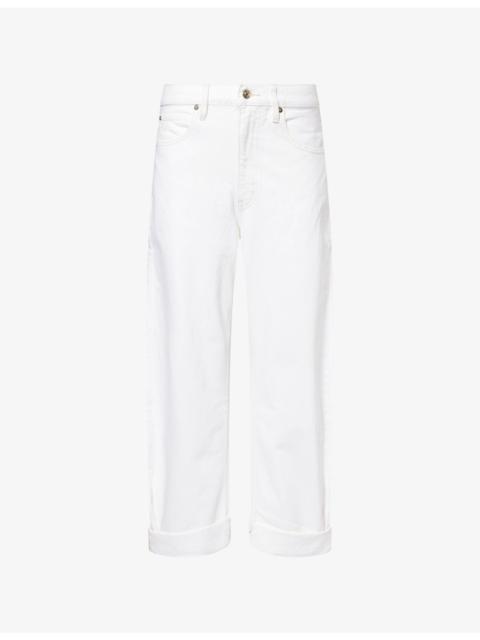 FRAME The Bubble Barrel-Leg Denim Jeans