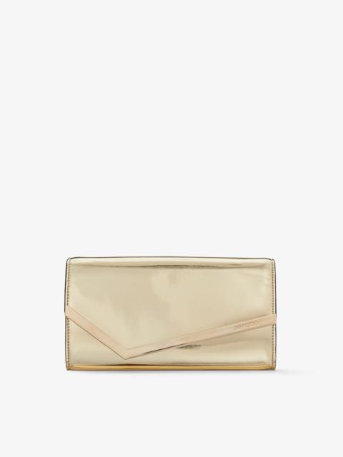 JIMMY CHOO Emmie
Gold Mirror Fabric Clutch Bag