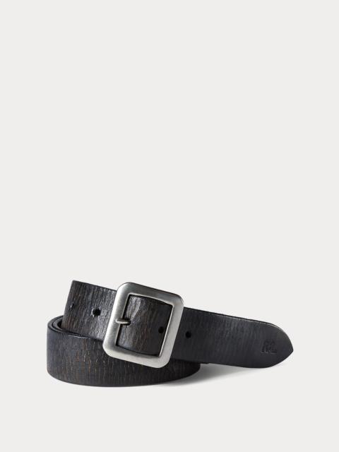 Hand-Burnished Leather Belt