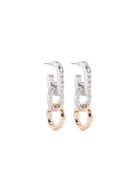 maje link glass earrings