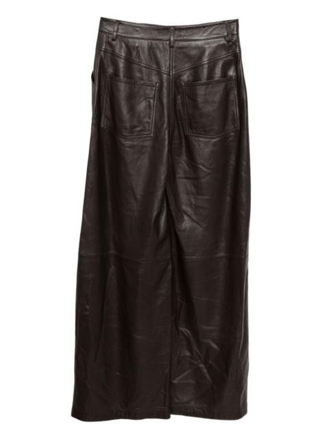 Yves Salomon lamb leather straight-leg trousers