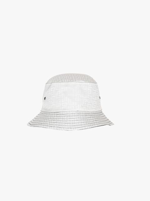Balmain Reversible satiny black and white bucket hat