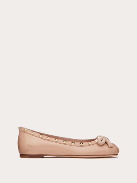 Valentino ROCKSTUD PATENT LEATHER BALLERINA