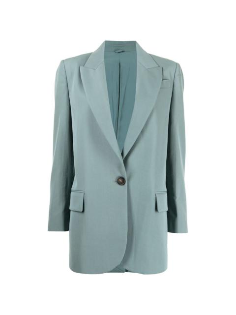 boxy-fit buttoned blazer