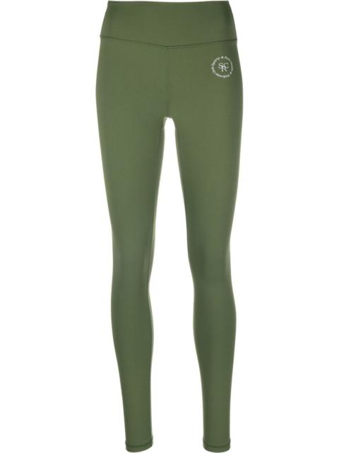 Sporty & Rich logo-print detail leggings