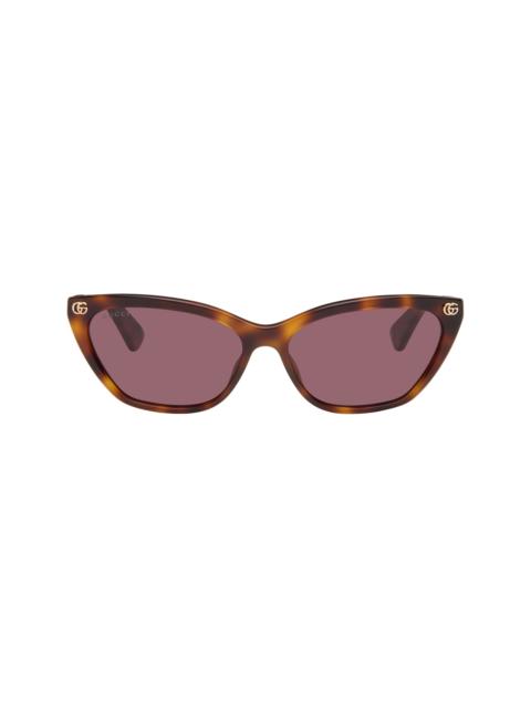 GUCCI Brown Cat Eye Sunglasses