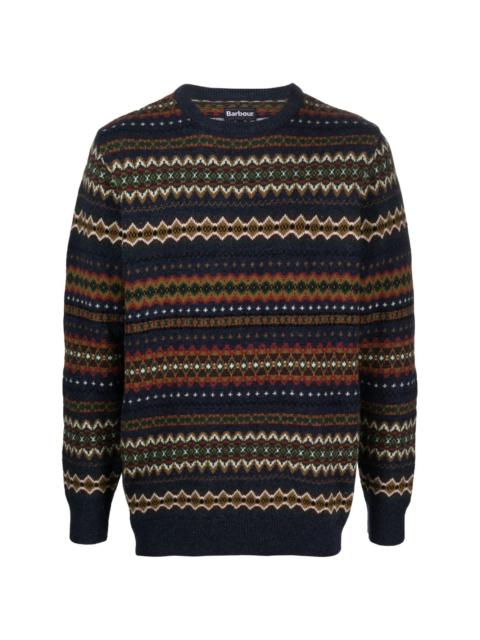 Fairisle intarsia-knit jumper