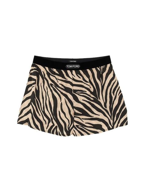 Bermuda Shorts With Animal Pattern