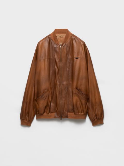 Prada Oversized nappa leather bomber jacket
