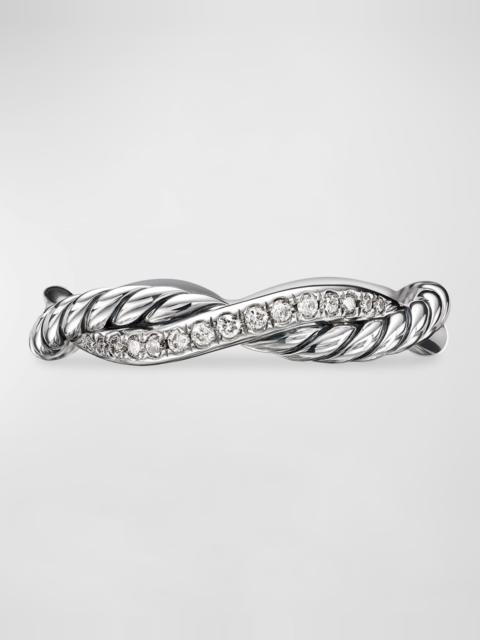 DAVID YURMAN Petite Infinity Twisted Ring with Pave Diamonds