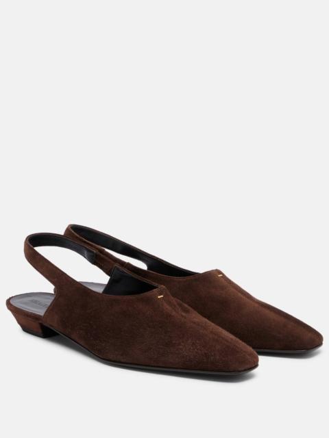 KHAITE Celia suede slingback flats