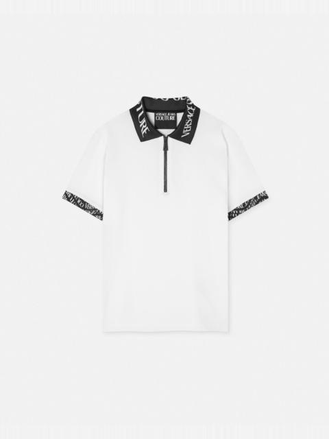 VERSACE JEANS COUTURE Liquify Logo Slim-Fit Polo Shirt