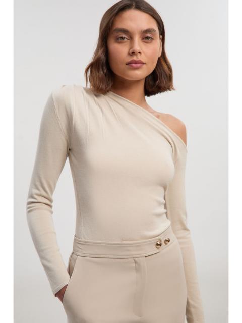 KAREN MILLEN Viscose Blend Asymmetric Jumper