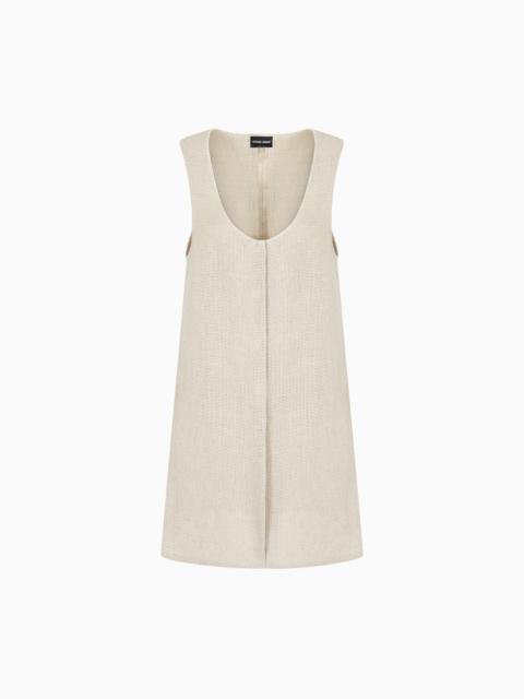 GIORGIO ARMANI LONG TOP IN LINEN GAUZE