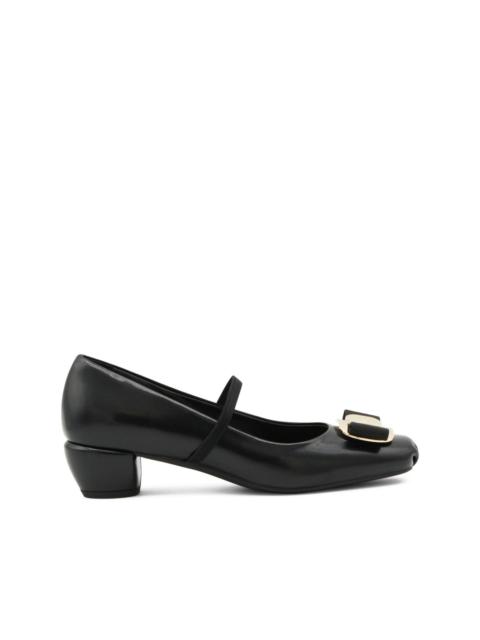 FERRAGAMO 40mm New Vara buckle strap pumps