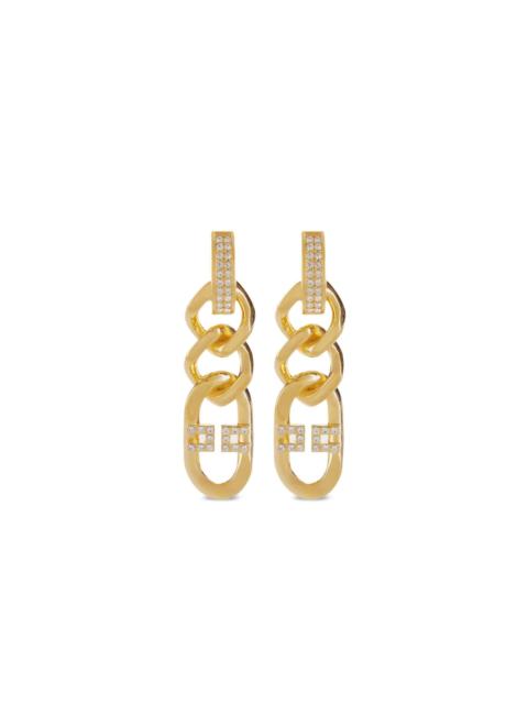 ELISABETTA FRANCHI crystal-embellished chain earrings