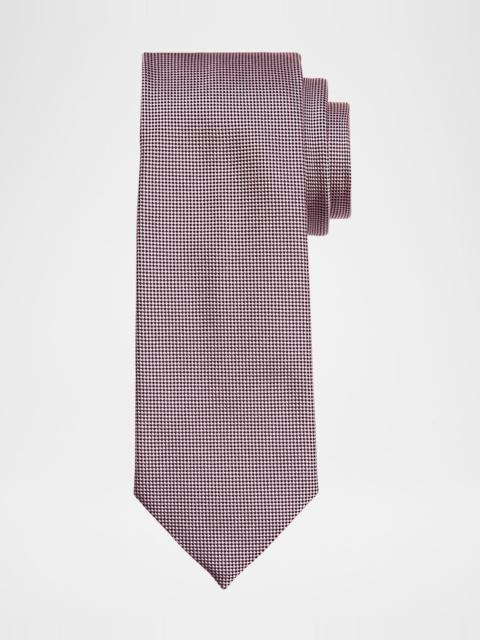 ZEGNA Men's Tic-Weave Silk Tie