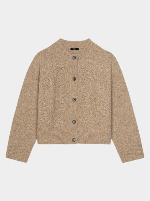Rails Coralee Rosette Alpaca-Blend Cardigan