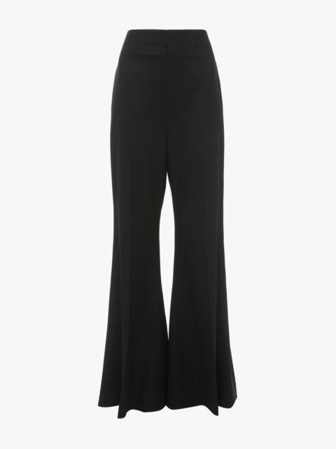 Victoria Beckham Wide Leg Tux Kick Trouser In Black