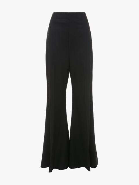 Wide Leg Tux Kick Trouser In Black