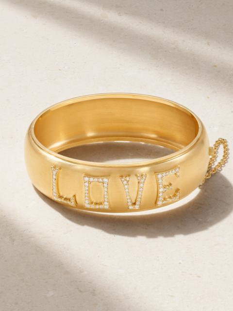 MARIE LICHTENBERG Love Hate 14-karat Gold Diamond Bracelet