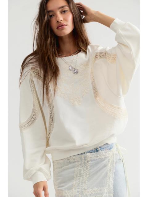 FREE PEOPLE Love Lace Sweatshirt