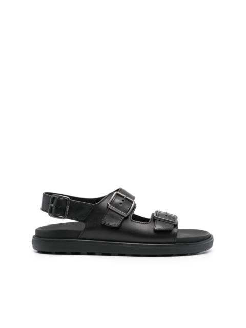 Tod's engraved-logo leather sandals