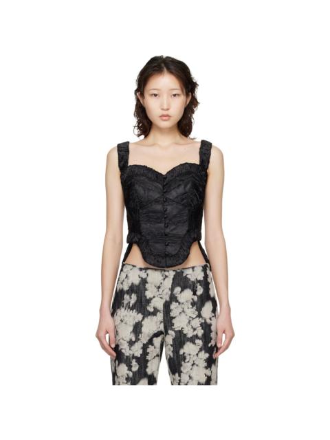 ANNA SUI Black Corset Top