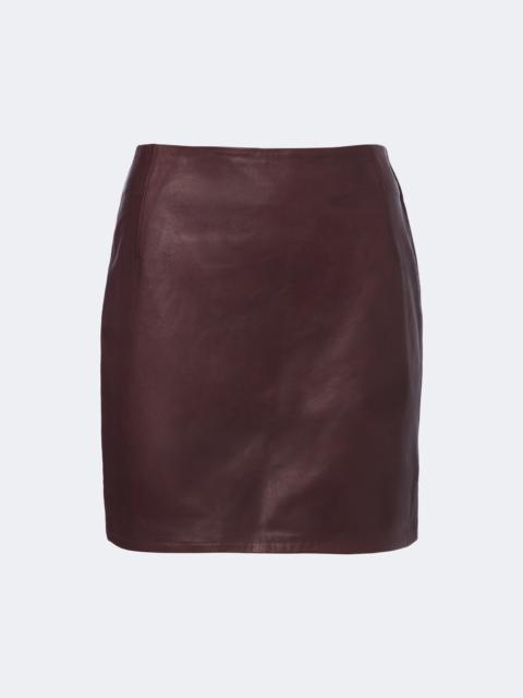 ROTATE Leather miniskirt