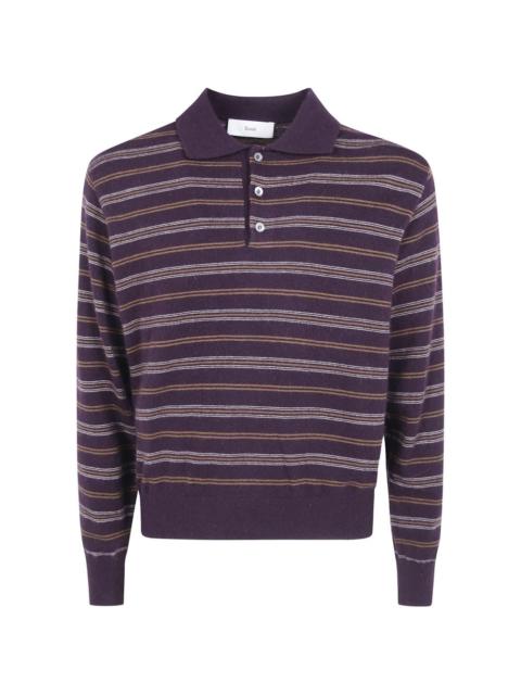 Dunst striped polo-collar sweater