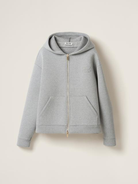 Miu Miu Embroidered cotton hoodie