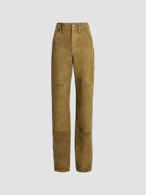 Altuzarra Women's Mills Suede Straight Pants - Black