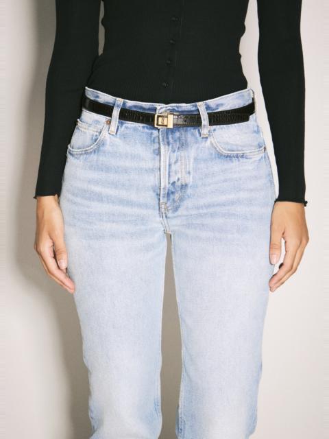 SAINT LAURENT Cassandre Leather Belt