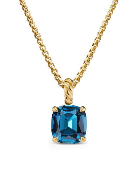 DAVID YURMAN Women's Marbella Pendant in 18K Yellow Gold - Hampton Blue Topaz